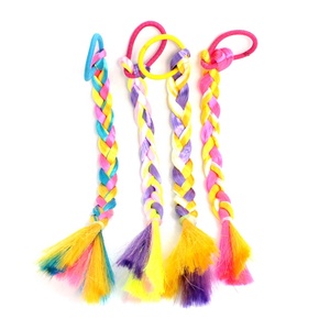 Extension per <span class=keywords><strong>Capelli</strong></span> Intrecciati Genya, Accessori Multicolore, Ciocche Sintetiche con Nastro per Feste per Bambini - Product Image 3