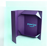 Boîte cadeau en papier avec couvercle magnétique pliable personnalisé et fenêtre transparente