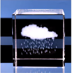 Chất lượng cao trong suốt 3D Pha Lê Cube pha lê trang trí nội thất bài viết sáng tạo Glass Cubes pha lê trang trí nội thất - Product Image 6