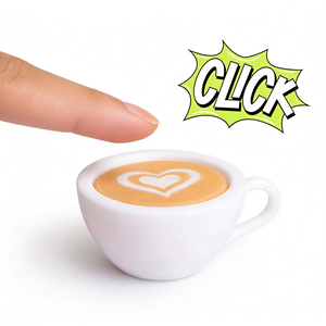 3D-Druck Neuer Latte Clicker Fingerspitzen-Knopf Dekompressions-Schlüsselanhänger Anhänger Kinder Neuheit Scherzartikel Fidget Squishy Spielzeug - Product Image 1