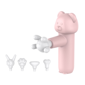 Mini zakformaat borstelloze massagegun met schattig dierenontwerp voor spierontspanning, pijnverlichting, ideaal cadeau voor kantoor en reizen. - Product Image 1