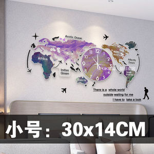 Big Creative Black Bản Đồ Thế Giới Văn Phòng Đồng Hồ Hiện Đại Acrylic Đầy Màu Sắc Trang Trí Nội Thất 3d Đồng Hồ Treo Tường Thiết Kế Nghệ Thuật Horloge Quà Tặng Độc Đáo - Product Image 4