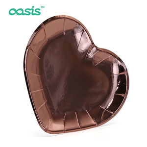Oasis Assiette en papier jetable écologique et <span class=keywords><strong>jolie</strong></span> pour les fêtes, les desserts et les pique-niques - Product Image 3