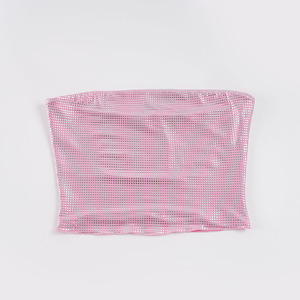 Top tube court uni à estampage à chaud, style urbain tendance pour femme, polyvalent et décontracté - Product Image 6