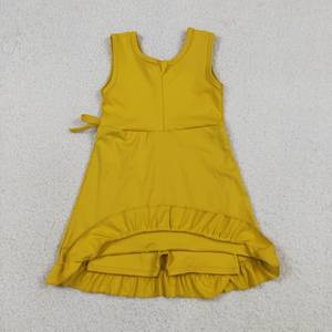 En stock: Vestido de yoga para bebés y niñas pequeñas, sin mangas, con cremallera y volantes, ropa deportiva de moda, ropa de boutique para bebés, ropa linda para hermanas. - Product Image 3