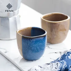 Скандинавском стиле 200 мл fambe прямоугольной формы капучино чайная чашка кофе латте керамическая чашка Винтаж подарочный набор
