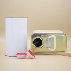 Boîtes rectangulaires en fer blanc en métal à revêtement blanc vide personnalisées Boîtes de conserve en métal Boîte de conserve carrée mate Conteneur pour paquet de peinture - Product Image 4