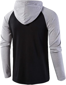 Sweat à capuche oversize brodé en coton épais 100 % écologique pour homme grande taille - Noir Hip Hop - Product Image 2