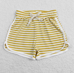 Pantalones Cortos de Verano para Niños, Suaves y Transpirables, de Seda de Leche, a Rayas, con Cintura Elástica y Cordón Ajustable - Product Image 4