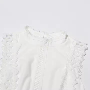 Robe longue d'été décontractée en dentelle, style moulant, sans manches, en coton, à volants superposés, pour femme - Meilleure vente - Product Image 5