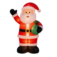 Père Noël gonflable de Noël avec lumières LED, imperméable, en tissu Oxford, pour extérieur, certifié CE, pour fêtes, événements commerciaux et présentations