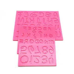 AK 3pcs Alphabet Number Silicone Cake Molds Fondant Mould Decorating Tools for Bakery