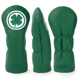 Housses de clubs de golf vertes durables, résistantes aux rayures, pour driver, en cuir véritable cousu de haute qualité, ensemble de housses de tête de club de golf - Product Image 1