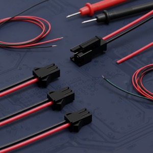 Kabel Konektor Pigtail 15CM JST SM 2 Pin Plug Male Female dengan Selubung PVC, Konduktor Tembaga Berlapis Timah untuk Lampu LED Strip - Product Image 5
