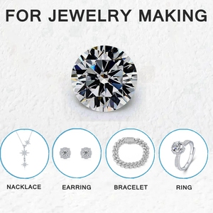 Moissanite blanche 1mm 1.2mm 1.5mm 1.8mm 2mm <span class=keywords><strong>2</strong></span>.5mm <span class=keywords><strong>2</strong></span>.8mm DEF GH Melee VVS pour montres et bijoux chaîne cubaine - Product Image 6