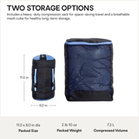 Kantung Tidur Ultralight Berbahan Daur Ulang Bebas PFAS dengan Lapisan Anti Air, Model Mummy untuk Dewasa, Cocok untuk Backpacking dan Tenda