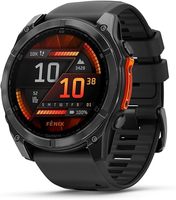 Garmin Fenixs 8 51mm AMOLED Bracelet en caoutchouc respirant Gris ardoise Noir WW