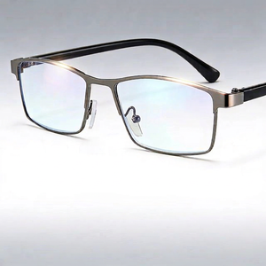 New Cross-border High Quality Spring Leg Unisex Business Eyebrow Anti-blue <b>Light</b> UV400 Metal Frame ultra <b>Light</b> HD Sunglasses - Product Image 1