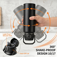 Bouteille d'eau en acier inoxydable anti-fuite, idéale pour la salle de sport, avec bec verseur double usage pour les entraînements
