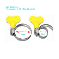 Collier de serrage papillon en acier inoxydable 304 avec mini-boulons de type collier de serrage inclus pour l'exploitation minière et l'industrie générale