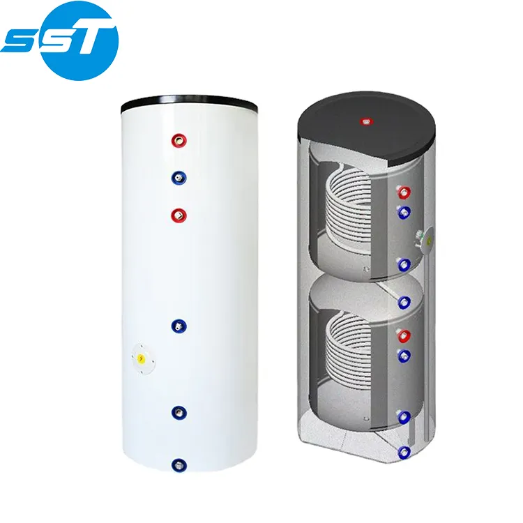 SST su tankı üretim özelleştirilebilir 100L 200L 300L paslanmaz çelik ısı pompası açık ısıtma su tankı