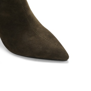 <span class=keywords><strong>Bottines</strong></span> à talon aiguille à bout pointu pour femmes, chaussures en daim avec sangle à boucle pour les soirées, les rendez-vous galants et les trajets professionnels - Product Image 4