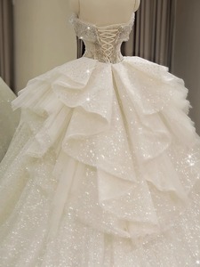 Nouvelle Robe de Mariée Femme Coupe A-Line pour Soirée, Style Simple et Élégant, Effet Amincissant - Product Image 4