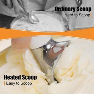 Heated Ice Cream Scoop Electric Scooper for Hard Ice Cream and Desserts Handheld <b>Heating</b> up to 158 Rechargeable with LED - Product Image 3