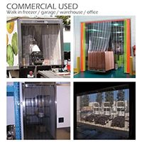 Komersial Walk In Kit Tirai Pintu Pendingin, 42X84 Inci (3,5x7 Kaki)