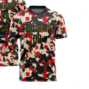 <b>Camouflage</b> Soccer Jersey Short Sleeve Football <b>Shirt</b> Breathable Quick Dry Lightweight Sports Uniform for Match Training Practice - Product Image 2