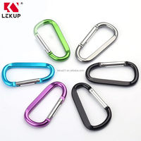 LEKUP Mousqueton en aluminium léger de 3 pouces en forme de D, 12 couleurs, pour porte-clés et crochets à ressort pour le camping et les fournitures de tente