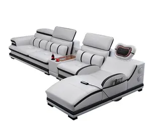 Ucuz oturma odası kanepe L şekli kanepe müzik çalar + masaj ile modern yeni tasarım