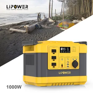 Generator surya Lipower 1000w dengan outlet AC, stasiun portabel untuk Laptop iphop