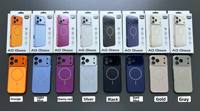Casing Kaca AG untuk iPhone 18 Pro Max Warna Ungu Baru Casing Ponsel Magnetik untuk iPhone 18 Pro Max 17 16 15 14 13 12 11