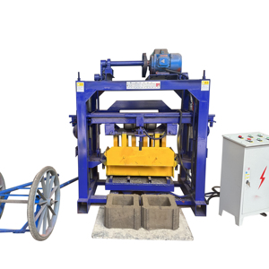 QT4-40 Machine de fabrication de blocs de béton manuelle mobile Machine de fabrication de blocs et briques Machine de fabrication de briques hydraulique au Kenya <span class=keywords><strong>Spai</strong></span> - Product Image 1