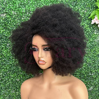 Perruques Lace Front T Part 13x4 Afro Bouclées à Densité Maximale, Super Double Drawn, Grade 12A, en Cheveux Humains, pour Femmes Noires, à Prix Abordable, pour Revendeurs