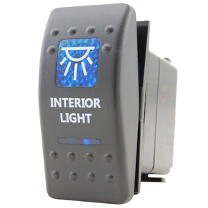 USBとカメラアイコン付きツインロッカースイッチ 12V 20A 5ピン LED IP66等級 高級ABS+PC製 トラック、RV、キャンピングトレーラー用 - Product Image 1
