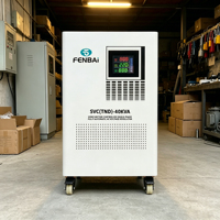 Régulateur de tension automatique monophasé grande capacité 40 KVA, stabilisateur de puissance AC 40 000 VA pour télécommunications et équipements lourds