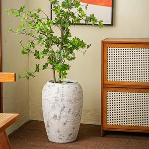 素朴な背の高い屋外ガーデンフロアホテルホームデコレーションプランターとポット、ファイバークレイポットフラワープランター - Product Image 4