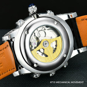 Montres de luxe pour femmes SL1118, montres mécaniques en acier inoxydable avec lunette sertie de diamants, design personnalisé, fabrication de montres pour femmes - Product Image 3