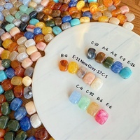 Perles acryliques ovales multicolores effet nuage tourbillonnant, trou droit, 11x14mm, pour la création de colliers, bracelets et accessoires de bijoux DIY