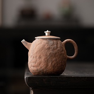 Old Rock Mud Stubborn <strong>Stone</strong> <strong>Pot</strong> Ceramic Handmade Gilt Silver Stoneware Small Teapot - Product Image 4