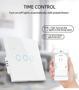 สวิตช์อัจฉริยะ Tuya 10A รุ่น EU UK 1 2 3 4 ช่อง สวิตช์ไฟแบบสัมผัสติดผนัง WIFI RFF กระจกนิรภัย ควบคุมระยะไกลด้วย Alexa ไม่ต้องใช้สายนิวทรัล - Product Image 6