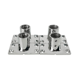 Base carrée en acier inoxydable 316 pour tube, pour garde-corps de parasol, quincaillerie marine, accessoires de yacht - Product Image 1