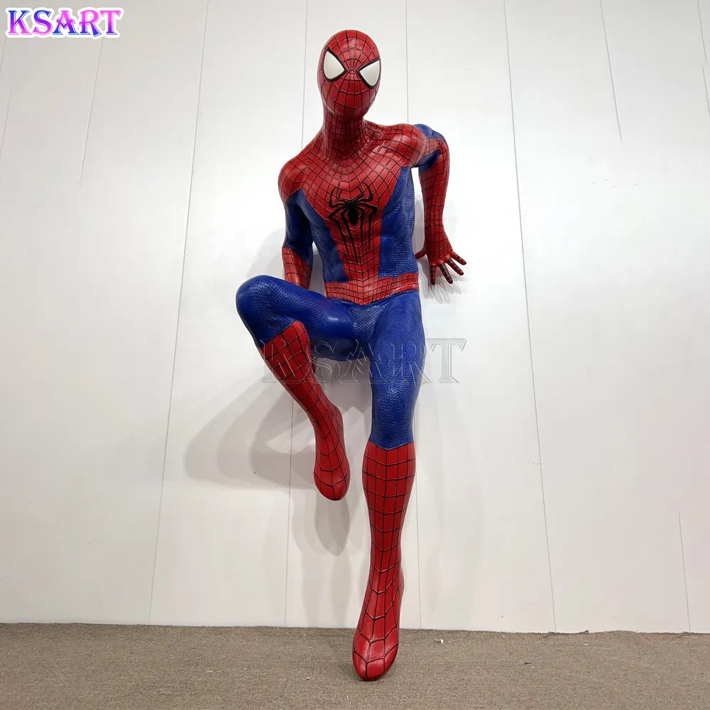 Film pahlawan super terkenal "Spider-Man Marvel legend dekorasi rumah serat kaca ukuran kehidupan