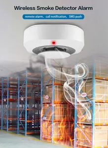 Home Security AlarmTuya Smart Wifi Smoke Detector Sensor Smart Fire Alarm System Wifi Fire Protection Alexa WIFI Smoke Detector