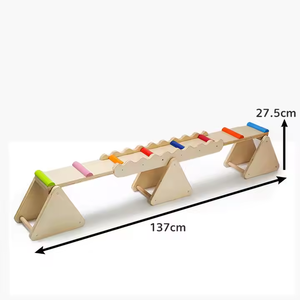Montessori Baby Fitness giocattolo <span class=keywords><strong>in</strong></span> <span class=keywords><strong>legno</strong></span> equilibrio <span class=keywords><strong>altalena</strong></span> per bambini parco giochi Set tra cui Rocker Board - Product Image 1