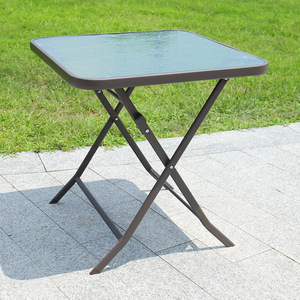 Mesa de vidrio templado de alta calidad Mesa cuadrada plegable moderna de lujo - Product Image 3