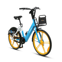 Vélo électrique TXED 26 pouces avec batterie au lithium 13Ah, moteur arrière sans balais 250W, roues intégrées, vitesse unique, système de partage électronique