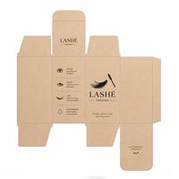 Nouvelle boîte d'emballage en papier longue et pliable, élégante, avec logo personnalisé, estampage à chaud doré et impression par estampage à chaud, pour rouge à lèvres et cosmétiques